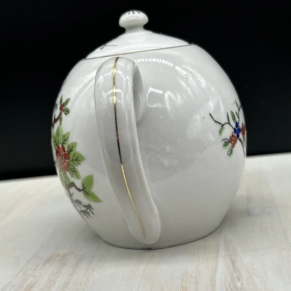Floral Lowestoft Hand Painted Japan Teapot